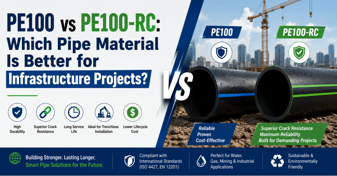 PE100 vs PE100-RC: Which Pipe Material Is Better for Infrastructure Projects?
